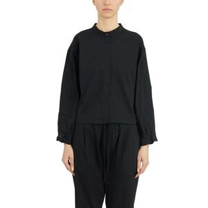 THOM KROM Long Sleeve Band Collar Shirt Women BLACK Shirts